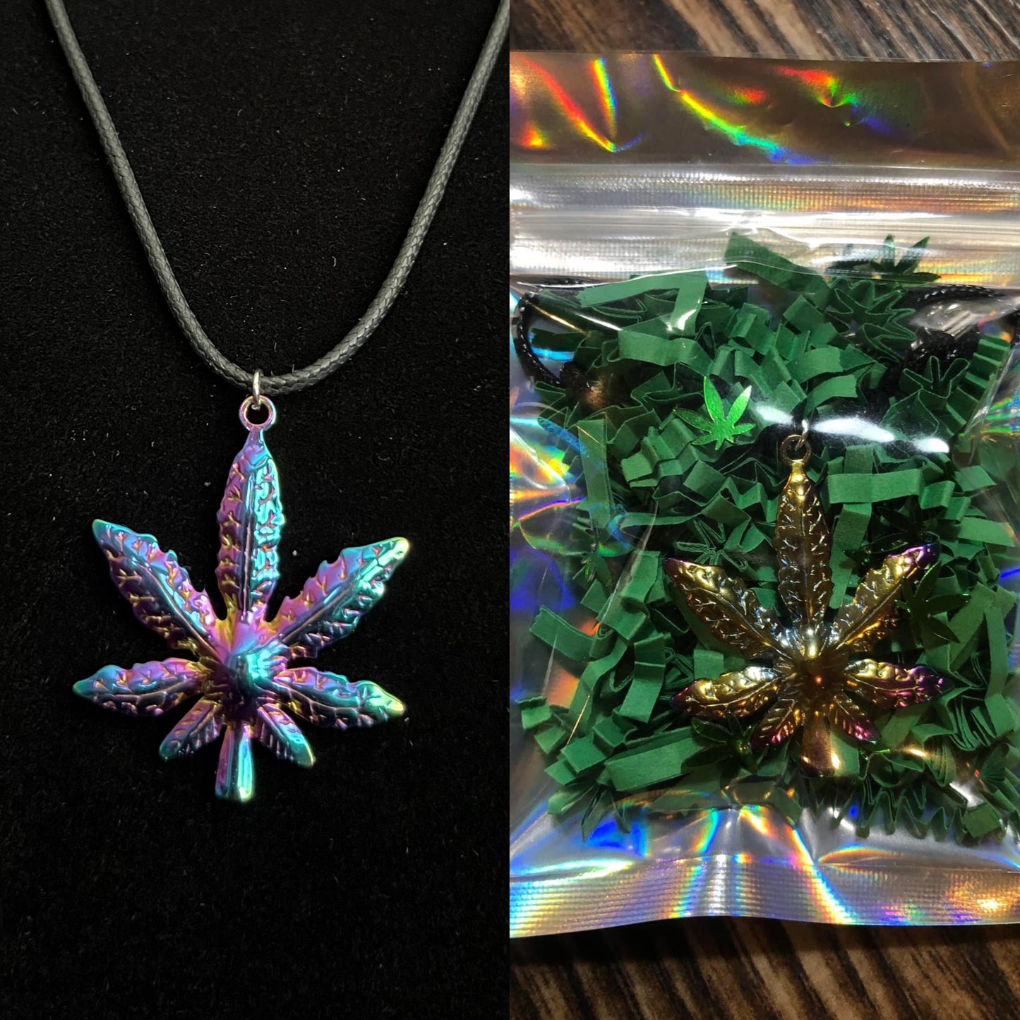 Bulk 100ct Pot Leaf Jewelry in Novelty Packaging (Dispensary Jewelry/ Bulk Jewelry/ Pot Leaf Necklaces/ Pot Leaf Bracelet)